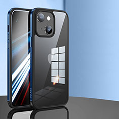 Custodia Silicone Trasparente Laterale Cover LD1 per Apple iPhone 14 Blu