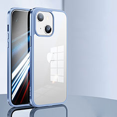 Custodia Silicone Trasparente Laterale Cover LD1 per Apple iPhone 14 Cielo Blu