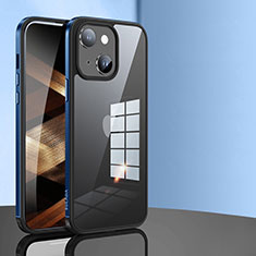 Custodia Silicone Trasparente Laterale Cover LD1 per Apple iPhone 15 Blu