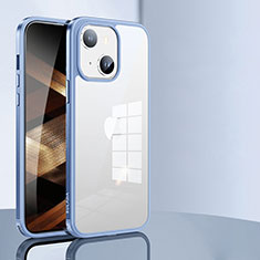 Custodia Silicone Trasparente Laterale Cover LD1 per Apple iPhone 15 Cielo Blu