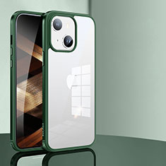 Custodia Silicone Trasparente Laterale Cover LD1 per Apple iPhone 15 Plus Verde