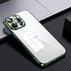 Custodia Silicone Trasparente Laterale Cover LD2 per Apple iPhone 13 Pro Max Verde