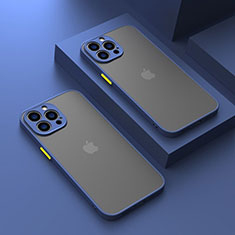 Custodia Silicone Trasparente Laterale Cover LS1 per Apple iPhone 13 Pro Max Blu