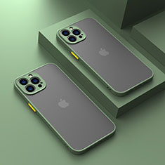 Custodia Silicone Trasparente Laterale Cover LS1 per Apple iPhone 13 Pro Max Verde