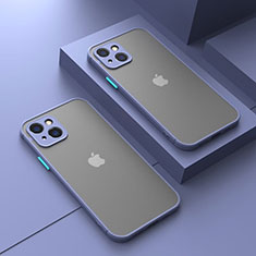 Custodia Silicone Trasparente Laterale Cover LS1 per Apple iPhone 14 Plus Grigio Lavanda