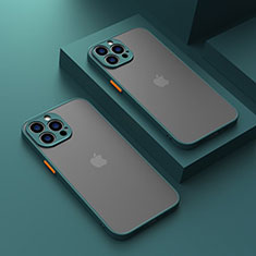 Custodia Silicone Trasparente Laterale Cover LS1 per Apple iPhone 14 Pro Max Verde Notte