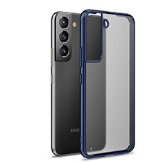 Custodia Silicone Trasparente Laterale Cover M02 per Samsung Galaxy S21 5G Blu