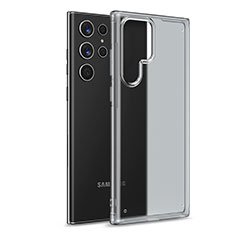 Custodia Silicone Trasparente Laterale Cover M02 per Samsung Galaxy S21 Ultra 5G Chiaro
