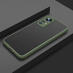 Custodia Silicone Trasparente Laterale Cover M02 per Xiaomi Mi 12 5G Verde Pastello