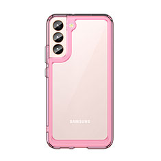 Custodia Silicone Trasparente Laterale Cover M03 per Samsung Galaxy S21 Plus 5G Oro Rosa