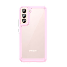 Custodia Silicone Trasparente Laterale Cover M03 per Samsung Galaxy S22 5G Rosa