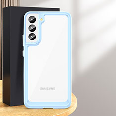 Custodia Silicone Trasparente Laterale Cover M03 per Samsung Galaxy S24 5G Blu