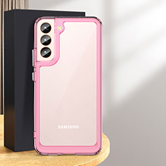 Custodia Silicone Trasparente Laterale Cover M03 per Samsung Galaxy S24 5G Oro Rosa