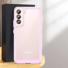 Custodia Silicone Trasparente Laterale Cover M03 per Samsung Galaxy S24 5G Rosa