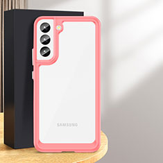 Custodia Silicone Trasparente Laterale Cover M03 per Samsung Galaxy S24 5G Rosso