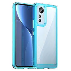 Custodia Silicone Trasparente Laterale Cover M06 per Xiaomi Mi 12 Lite 5G Cielo Blu