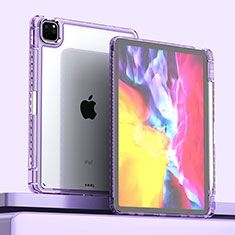 Custodia Silicone Trasparente Laterale Cover P01 per Apple iPad Pro 11 (2020) Viola