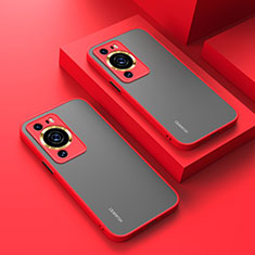 Custodia Silicone Trasparente Laterale Cover P01 per Huawei P60 Rosso