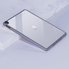Custodia Silicone Trasparente Laterale Cover per Apple iPad 10.2 (2019) Grigio Lavanda
