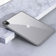 Custodia Silicone Trasparente Laterale Cover per Apple iPad Pro 11 (2020) Grigio Scuro