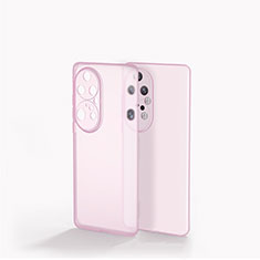 Custodia Silicone Trasparente Laterale Cover per Huawei P50 Pro Rosa