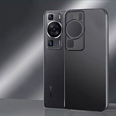 Custodia Silicone Trasparente Laterale Cover per Huawei P60 Nero