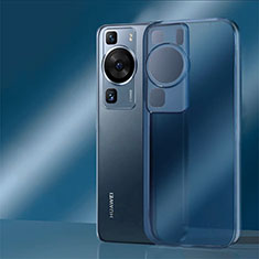 Custodia Silicone Trasparente Laterale Cover per Huawei P60 Pro Blu