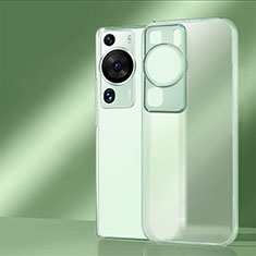 Custodia Silicone Trasparente Laterale Cover per Huawei P60 Pro Verde Pastello