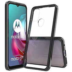 Custodia Silicone Trasparente Laterale Cover per Motorola Moto G20 Nero