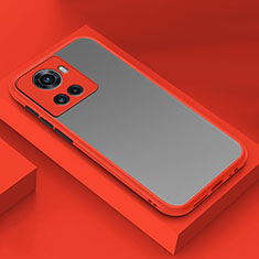 Custodia Silicone Trasparente Laterale Cover per OnePlus Ace 5G Rosso