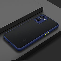 Custodia Silicone Trasparente Laterale Cover per Oppo A56S 5G Blu