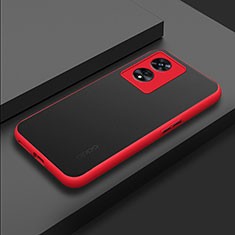 Custodia Silicone Trasparente Laterale Cover per Oppo A78 4G Rosso