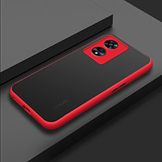 Custodia Silicone Trasparente Laterale Cover per Oppo A78 5G Rosso