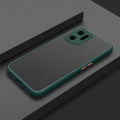 Custodia Silicone Trasparente Laterale Cover per Oppo Find X5 Pro 5G Verde Notte