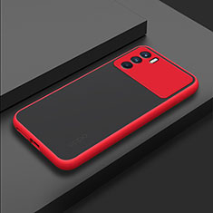 Custodia Silicone Trasparente Laterale Cover per Oppo K9 Pro 5G Rosso