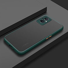 Custodia Silicone Trasparente Laterale Cover per Oppo Reno7 Z 5G Verde Notte