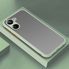 Custodia Silicone Trasparente Laterale Cover per Realme 10 4G Verde Pastello