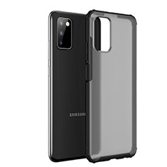 Custodia Silicone Trasparente Laterale Cover per Samsung Galaxy A02s Nero