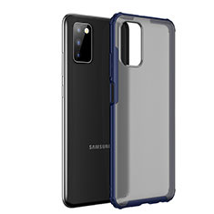 Custodia Silicone Trasparente Laterale Cover per Samsung Galaxy A03s Blu