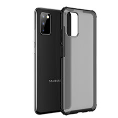 Custodia Silicone Trasparente Laterale Cover per Samsung Galaxy A03s Nero
