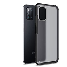 Custodia Silicone Trasparente Laterale Cover per Samsung Galaxy F52 5G Nero