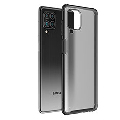 Custodia Silicone Trasparente Laterale Cover per Samsung Galaxy F62 5G Nero