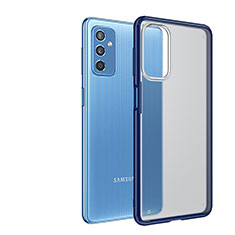 Custodia Silicone Trasparente Laterale Cover per Samsung Galaxy M52 5G Blu