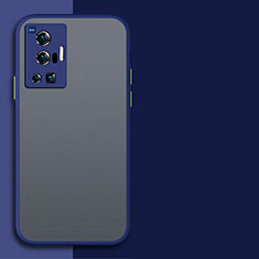Custodia Silicone Trasparente Laterale Cover per Vivo X70 Pro 5G Blu