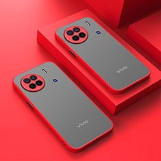 Custodia Silicone Trasparente Laterale Cover per Vivo X90 Pro+ Plus 5G Rosso