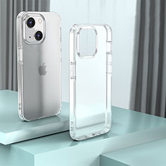 Custodia Silicone Trasparente Laterale Cover QC1 per Apple iPhone 14 Chiaro
