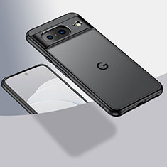 Custodia Silicone Trasparente Laterale Cover W01L per Google Pixel 8 5G Nero