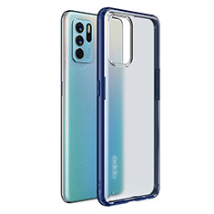 Custodia Silicone Trasparente Laterale Cover W01L per Oppo Reno6 Z 5G Blu