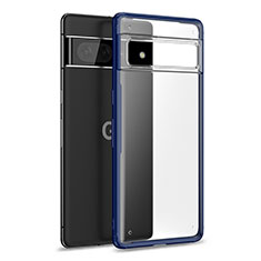 Custodia Silicone Trasparente Laterale Cover WL1 per Google Pixel 7 Pro 5G Blu