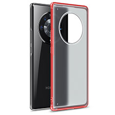 Custodia Silicone Trasparente Laterale Cover WL1 per Huawei Honor Magic3 Pro 5G Rosso